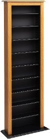 Oak Slim Multimedia Barrister Tower-2