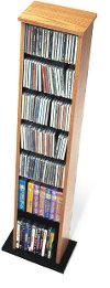 Oak Slim Multimedia Tower