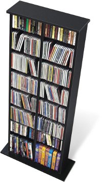 Black Double Multimedia Tower