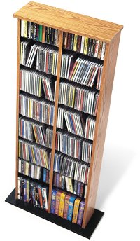 Oak Double Multimedia Tower