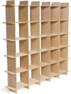 GR025-BB_RAW Baltic Birch 25 Cube Storage Bookcase - Organiztion-1