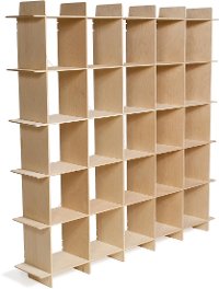 GR025-BB_RAW Baltic Birch 25 Cube Storage Bookcase - Organiztion