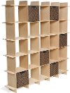GR025-BB_RAW Baltic Birch 25 Cube Storage Bookcase - Organiztion-2