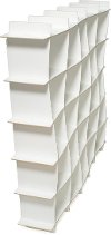 GR025-WAV_WHT White 25 Wave Cube Modern Storage Bookcase - Organization-2