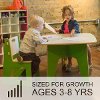 KT2C001-GRY_WHT Gray Kids Table and 2 Chairs - Play Room/Kids-3