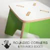 KT2S001-GRN_WHT Green Kids Table and 2 Stools - Play Room/Kids-4