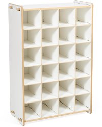 PSS001-WHT White Progressive Shoe Cubby - Shoe Storage