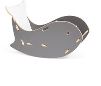 WC001-GRY_WHT Gray Whale Rocking Chair - Play Room/Kids