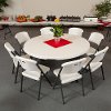 880435 Lifetime 5 Foot Round Stacking Table 15-Pack Almond-5