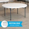 880301 Lifetime 5 Foot Round Stacking Table 15-Pack White-4