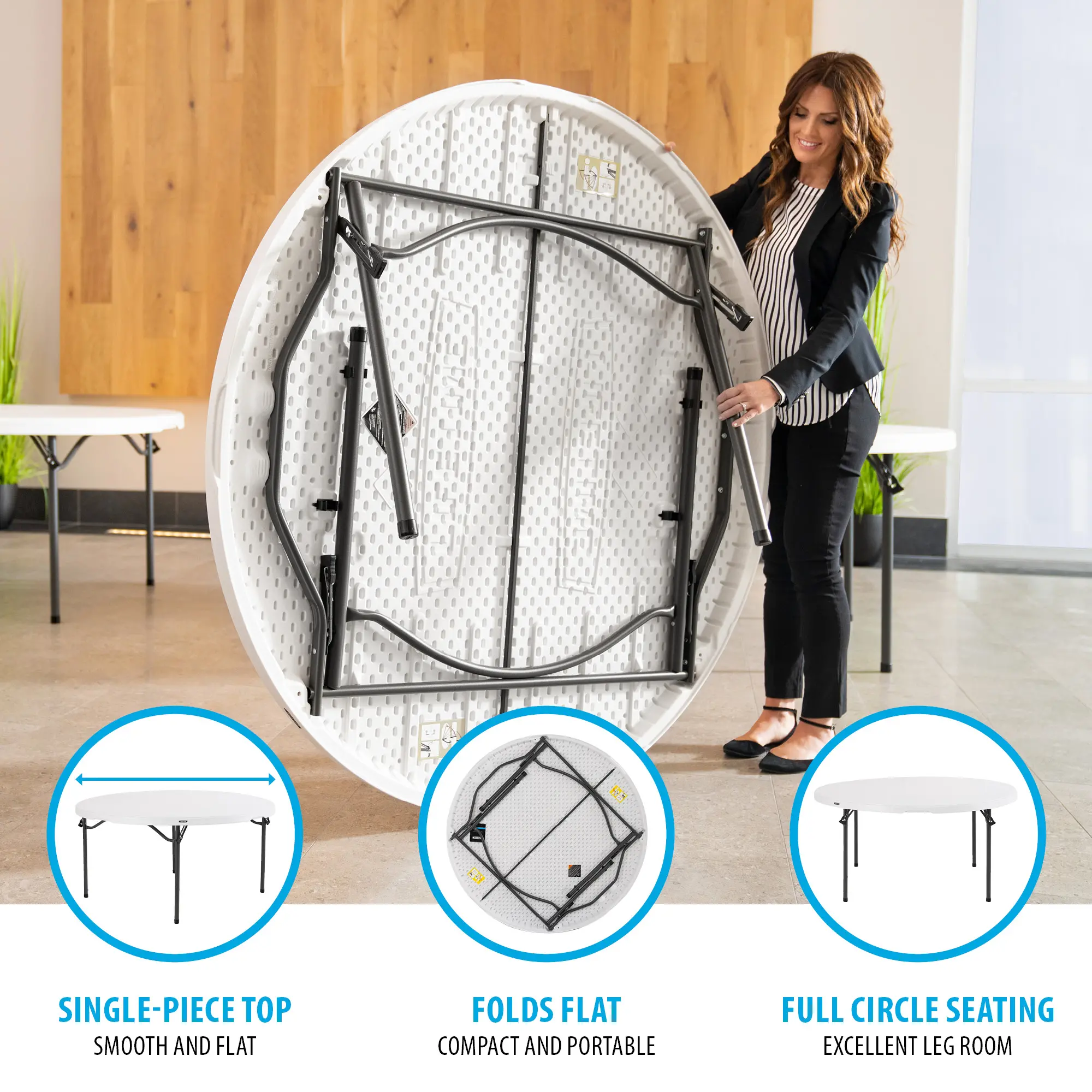 880301 Lifetime 60-Inch Round Nesting Table - 15 Pack (Commercial)-5