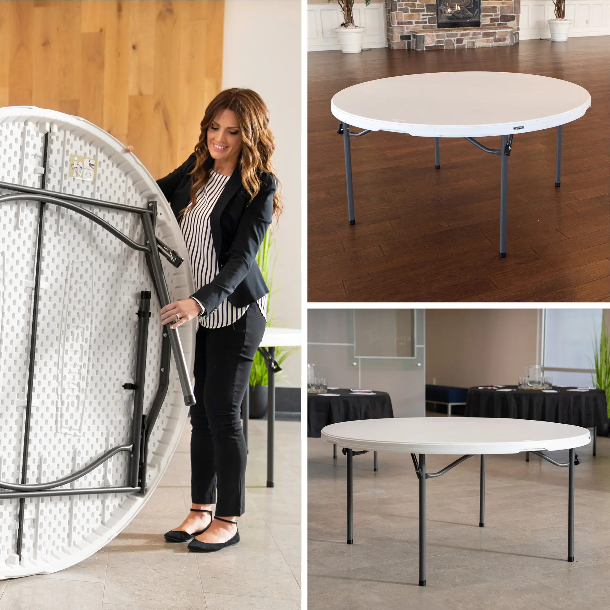 880301 Lifetime 60-Inch Round Nesting Table - 15 Pack (Commercial)-8
