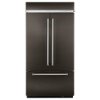 KBFN502EBS KitchenAid 42 Inch Built-In French Door Refrigerator - Black Stainless Steel