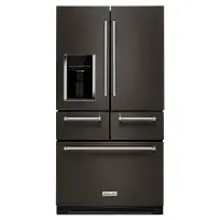 KRMF706EBS KitchenAid 25.8 cu ft French Door Refrigerator - Black Stainless Steel