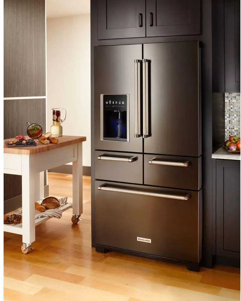 KRMF706EBS KitchenAid 25.8 cu ft French Door Refrigerator - Black Stainless Steel-3