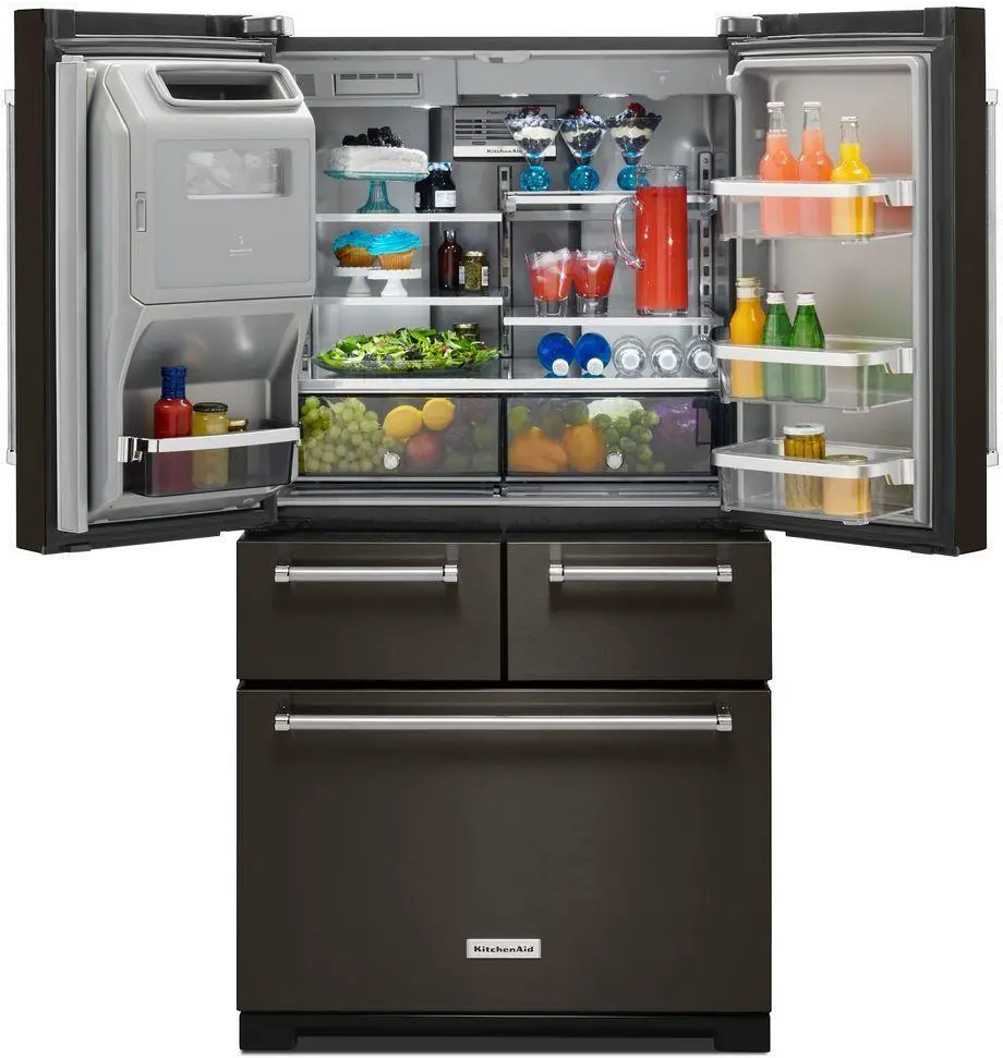 KRMF706EBS KitchenAid 25.8 cu ft French Door Refrigerator - Black Stainless Steel-6