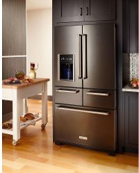 KRMF706EBS KitchenAid 25.8 cu. ft. French Door Refrigerator - 36 Inch Black Stainless Steel-3