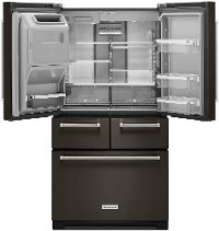 KRMF706EBS KitchenAid 25.8 cu. ft. French Door Refrigerator - 36 Inch Black Stainless Steel-4