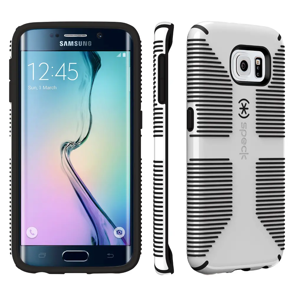 Speck CandyShell Grip Case for Samsung Galaxy S6 Edge - White/Black-1