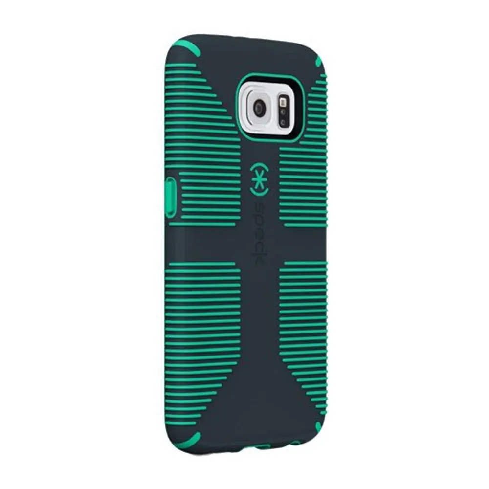 Speck CandyShell Grip Case for Samsung Galaxy S6 Edge - Charcoal Gray/ Dragon Green-1