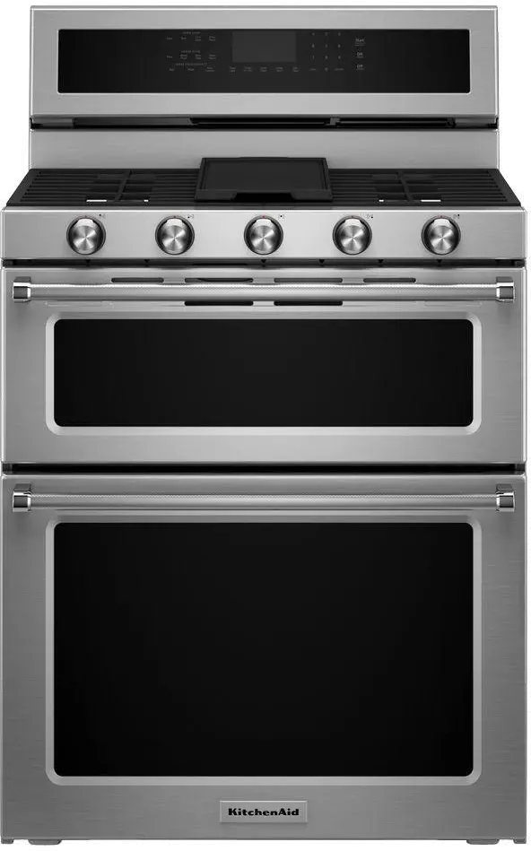 KFDD500ESS KitchenAid Double Oven Dual Fuel Range - 6.0 cu. ft. Stainless Steel-1