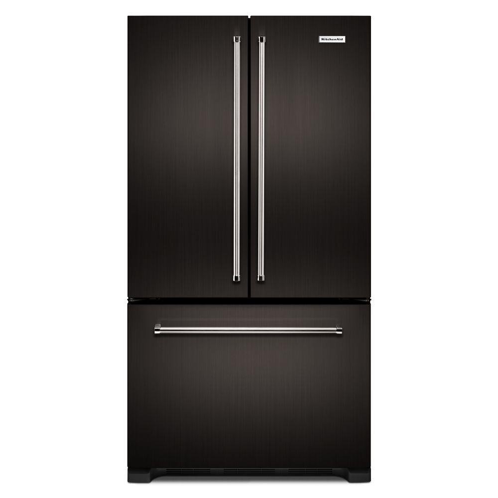 KRFC302EBS KitchenAid Counter Depth French Door Refrigerator - 22 cu. ft., 36 Inch Black Stainless Steel-1