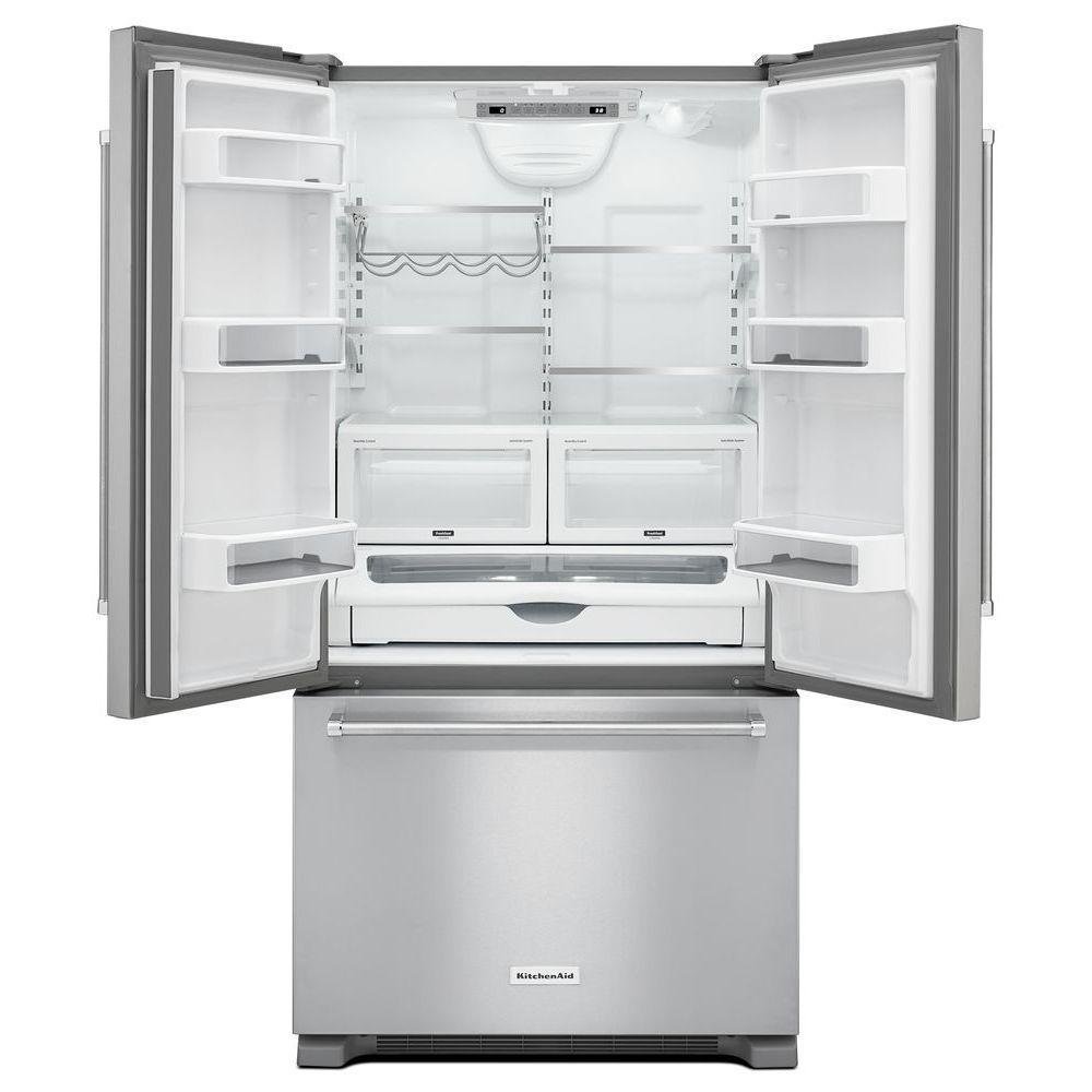 KRFC302EBS KitchenAid Counter Depth French Door Refrigerator - 22 cu. ft., 36 Inch Black Stainless Steel-2