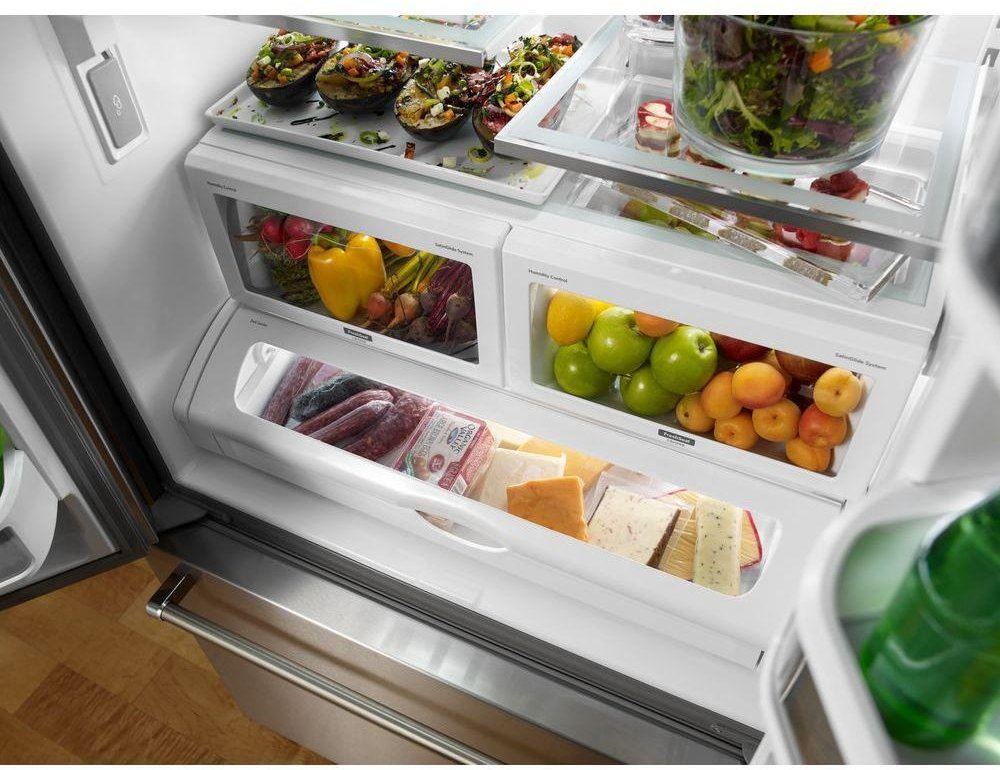 KRFC302EBS KitchenAid Counter Depth French Door Refrigerator - 22 cu. ft., 36 Inch Black Stainless Steel-7