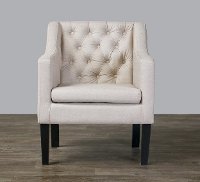 Beige Tufted Club Chair - Brittany-2