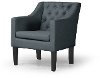 9070-Gray-CC Gray Tufted Club Chair - Brittany