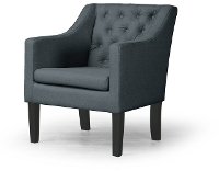9070-GRAY-CC Gray Tufted Club Chair - Brittany