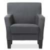 9075-Gray-CC Dark Gray Club Chair - Silhouettes -1