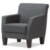9075-Gray-CC Dark Gray Club Chair - Silhouettes -2