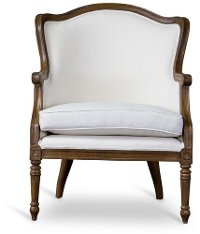 Traditional Off White Accent Chair - Charlemagne-2