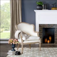 ASS292Mi-CG4 Classic White Accent Chair - Charlemagne