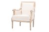ASS500Mi-CG4 Traditional Light Beige French Accent Chair - Chavanon