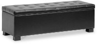 BBT3101-Black-OTTO Black Storage Ottoman - Roanoke