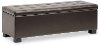 BBT3101-DK-BRN-OTTO Dark Brown Storage Ottoman - Roanoke