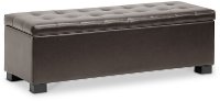 BBT3101-DK-BRN-OTTO Dark Brown Storage Ottoman - Roanoke
