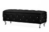 BBT3112-BLACK Contemporary Black Storage Ottoman - Seine