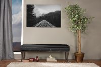 BBT5077-BLACK Contemporary Black Bench - Tavignano