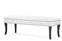 BBT5077-WHITE Contemporary White Bench - Tavignano