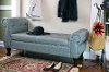 BBT5155-GREY Elegant Tufted Gray Linen Bench - Ipswich