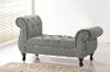 BBT5155-GREY Elegant Tufted Gray Linen Bench - Ipswich-2