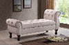 BBT5155-LIGHT-BENCH Elegent Tufted Light Beige Linen Bench - Ipswich
