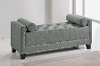 BBT5160-GREY Tufted Gray Bedroom Bench - Hirst