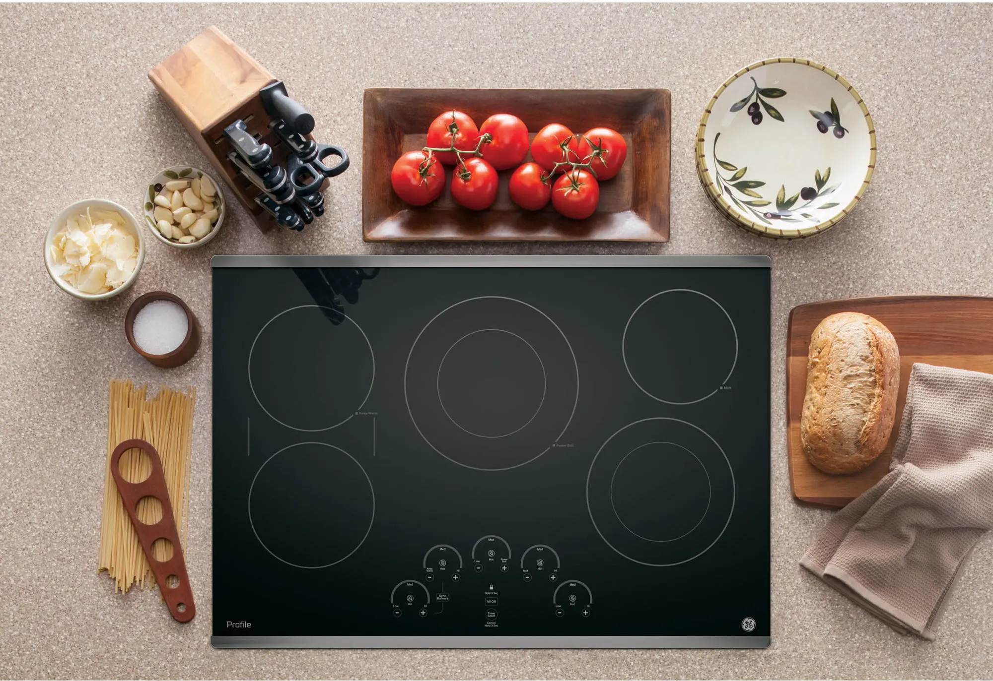 PP9030SJSS GE Profile 30 Inch Smoothtop Electric Cooktop - Stainless Steel-2