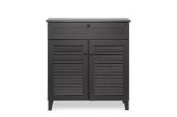 FP-02LV-Espresso Espresso Shoe Cabinet - Calvin