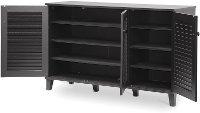 FP-04LV-ESPRESSO Espresso Shoe Storage Cabinet - Warren-2