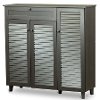 FP-05LV-ESPRESSO Contemporary Espresso Shoe Cabinet - Pocillo